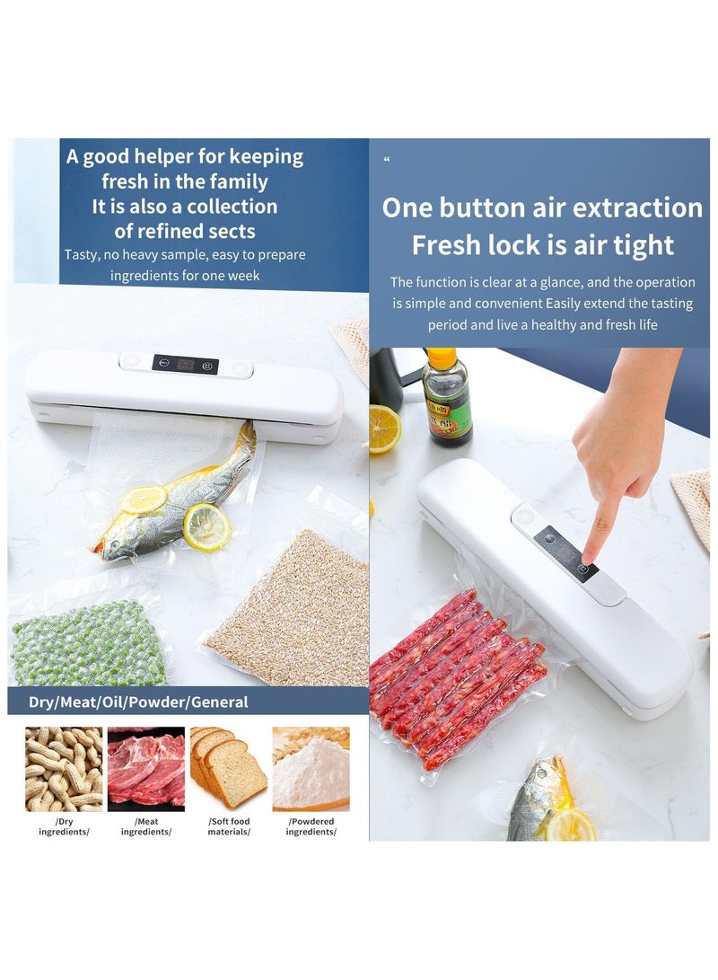 عام آلة فراغ لحفظ الطعام، شاشة عرض LED، نظام ختم الهواء التلقائي المضغوط مناسب لتخزين الأطعمة الجافة والرطبة والدهنية واللينة. - Image 5