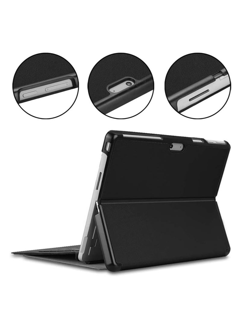 حافظة متوافقة مع مايكروسوفت Surface Pro 11 / Pro 10 / Pro 9، حافظة واقية من جلد البولي يوريثان النحيف ذو الغلاف الصلب - Image 2