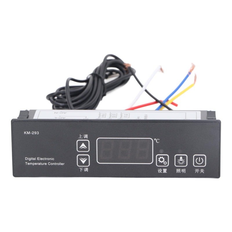 220V Temperature Controller: 10A Output, IP65 Front Panel Protection - High Accuracy NTC Sensor, Easy Digital Operation for Home Industrial Incubator Greenhouse Refrigerator - Image 1