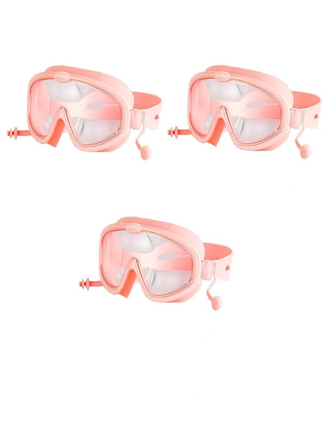 برو بيروس نظارات سباحة للأطفال من بروبيروس®، إطار كبير جديد، مانعة للتسرب، محكمة الإغلاق، مضادة للضباب، مع حماية من الأشعة فوق البنفسجية، حزام قابل للتعديل، ملحقات حمام سباحة، للأولاد والبنات من عمر 6 إلى 14 سنة، 3 قطع - Image 1