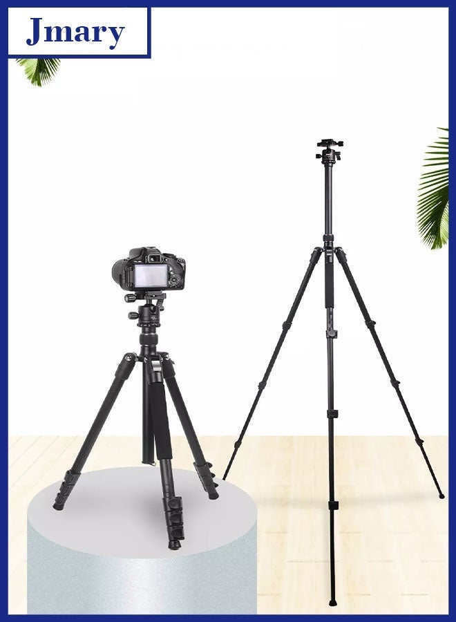 Jmary 2‑IN‑1 KT‑325 + NB30 Portable Monopod Tripod – 360° Pan Ball Head, Quick‑Release Plate, Aluminum Legs (465 mm–1 645 mm), Anti‑Slip Hook, Compact for DSLR, Mobile & Tablet  - Image 1
