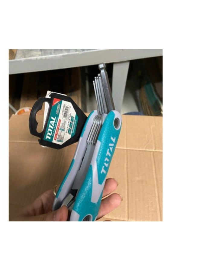 TOTAL Total Portable Ball Point Hex Key Set - 8PCS Cr-V Pocket Tools for Versatile Fastening and Easy Access For Basic Home Repair And General Applications  - Image 4