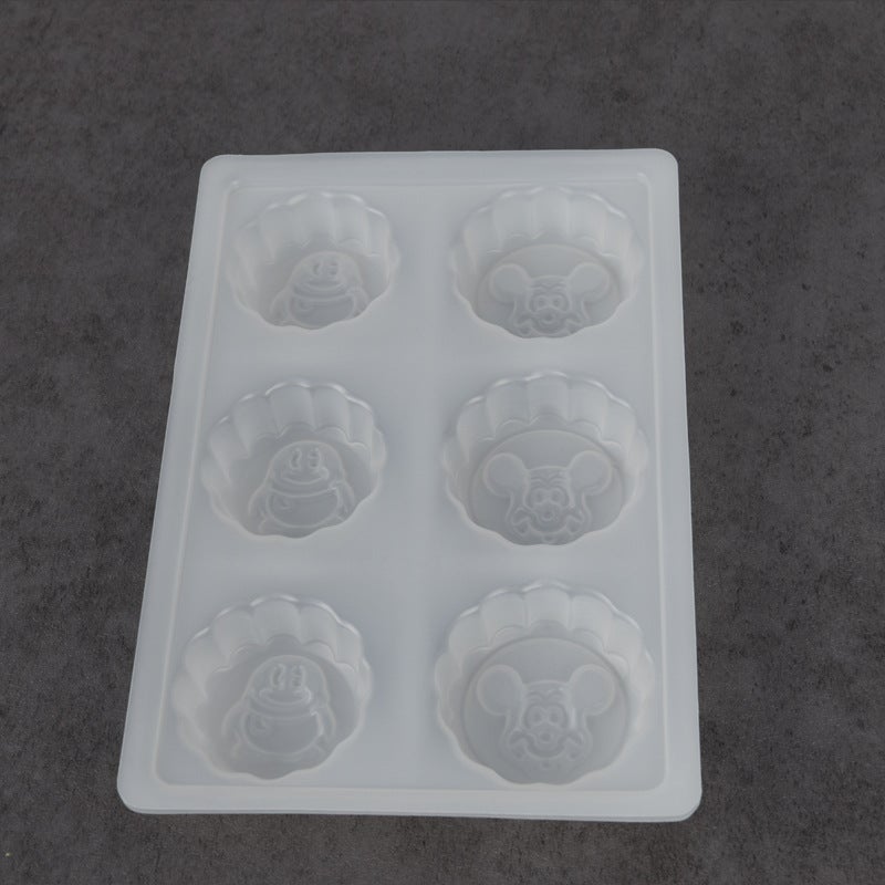 Pp Mold Jelly Pudding Mold Diy Rice Cake Chocolate Mold Pastry Dessert Ice-Cream Moon Cake Six Molds - Image 5