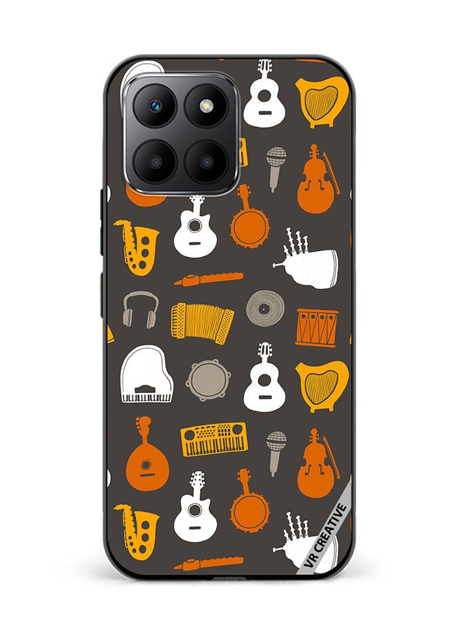 VR CREATIVE Protective Case Cover For Honor 70 Lite Musical Instruments Flat Design Multicolour - Image 1