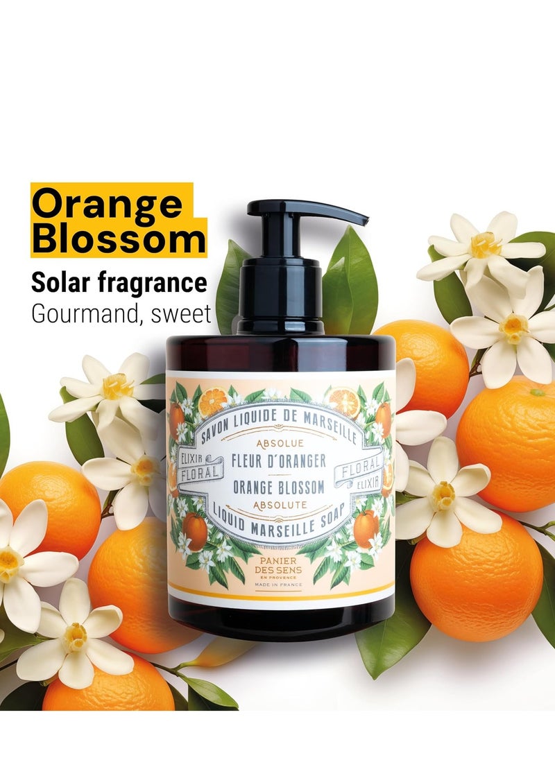 Panier des Sens - Liquid Hand Soap - Orange Blossom Hand Wash - French Marseille Moisturizing Hand Soap with Coconut Oil - Refillable Kitchen & Bathroom Hand Soap - 96% Natural Ingredients -16.9 Fl.oz - pzsku/Z4DD854994A06FEB5DE48Z/45/_/1740627327/959a5289-337f-422a-a9c2-306ddbfea4b2