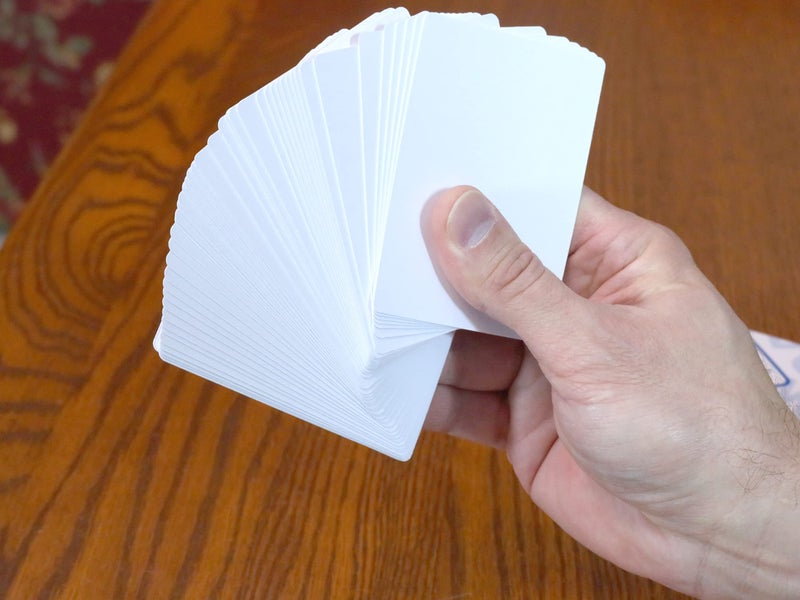 Regal Games 52 Blank Playing Cards to Write On - Custom Blank Deck of Cards - (2.5" x 3.5") Cardstock White Poker Size - 1 Pack, 52 Cards - Image 3