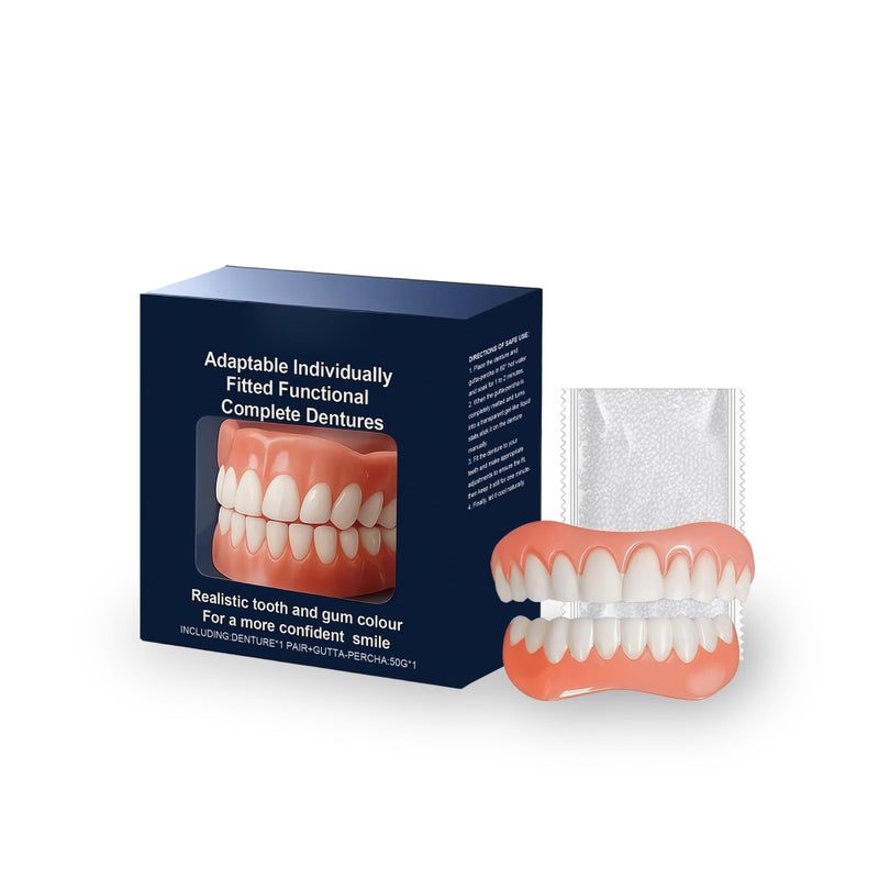 Tooth beautification set: improve smile, cover between teeth and missing teeth, wear comfortably, easy to operate at home, create a natural and beautiful effect - Image 1
