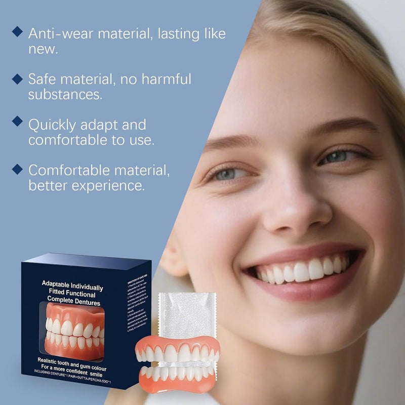 Tooth beautification set: improve smile, cover between teeth and missing teeth, wear comfortably, easy to operate at home, create a natural and beautiful effect - Image 4