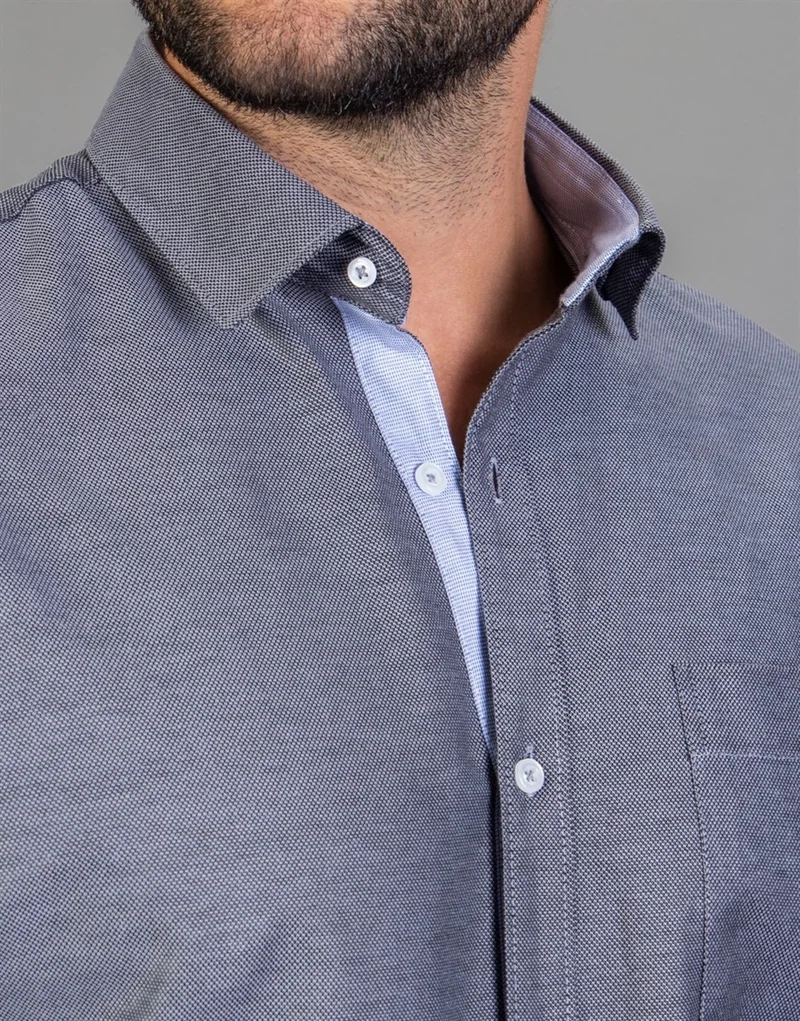 Tudors Classic Fit Dobby Gray Men's Shirt