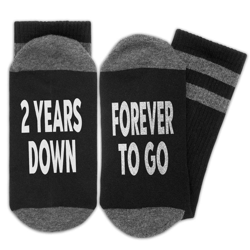 LoaHak 2 Years Down Forever To Go Socks - Anniversary & 2nd Wedding for Couple (082) - Image 4