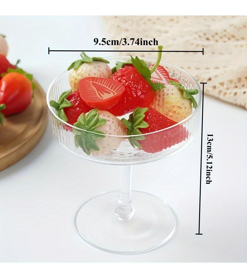 Set Of 8 Creative Dessert Stemware Glasses For Champagne And Mousse - Image 4