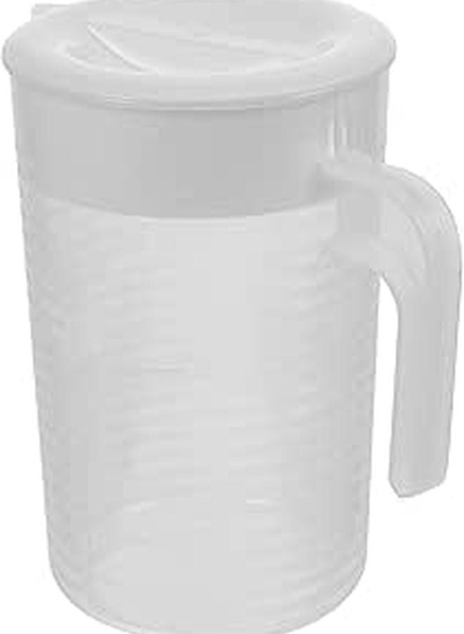 Large Capacity 2000ml White Plastic Water Pitcher With Handle For Kitchen And Tea Party - Image 1