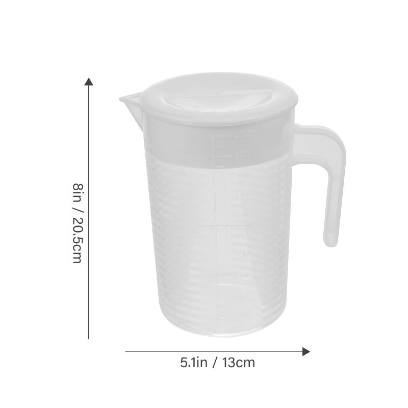 Large Capacity 2000ml White Plastic Water Pitcher With Handle For Kitchen And Tea Party - Image 3