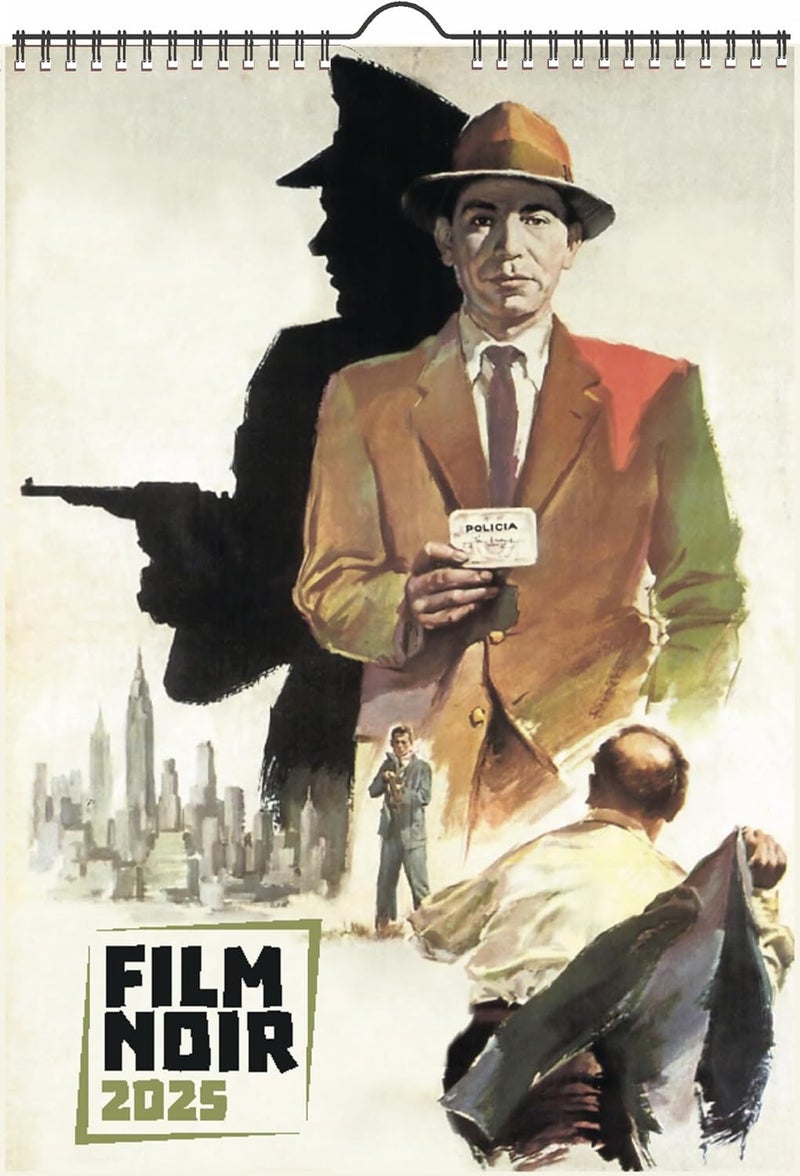PIXILUV تقويم حائط 2026 [12 صفحة 8×12 بوصة] ملصقات أفلام نوير بوليسية كلاسيكية قديمة - Image 1