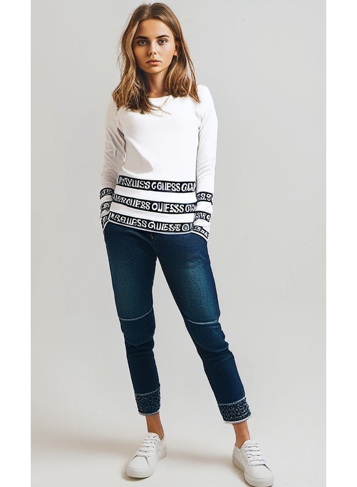GUESS Guess Women Long Sleeve White Pullover  - Image 2