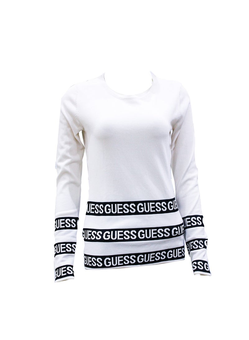 GUESS Guess Women Long Sleeve White Pullover  - Image 3