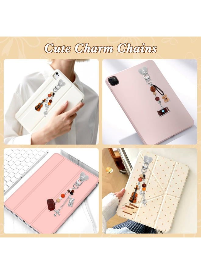 ZLSPTK 3Pcs Charm Chains for Kindle Cute Phone Charm Kit Bear Y2k Keychain Charms for Kindle with Hook Brown Camera Phone Decorations for Case Hippers Accessories for Readers Booklovers Women Men Gifts - Image 3