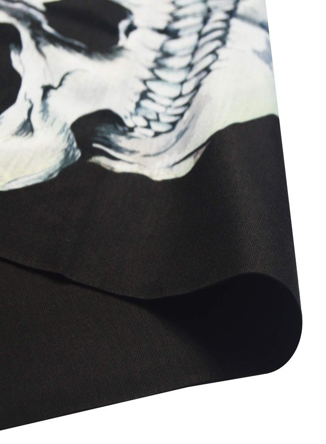 Obacle Skull Mask for Men Women Bandana Half Face Mask 3D Tube Balaclava Breathable Sun Mask for Fishing Running Hunting Cycling Motorcycle Bike Outdoor Sport (Skull White Face Black Nose) - Image 5