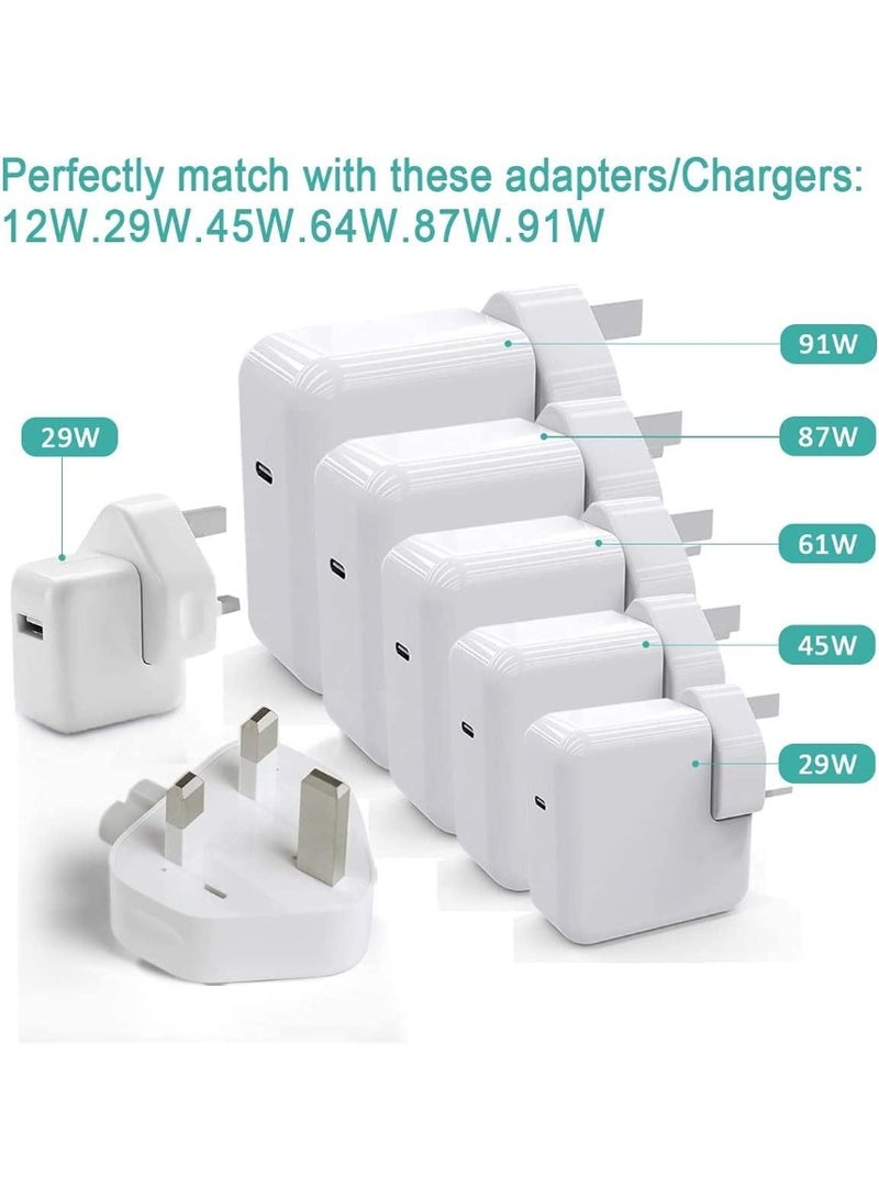 eWINNER AC Power Adapter UK/EU/US Wall Folding Plug Duck Head Charge Adapter UAE Standard Plug Duck Head for MacBook Pro/MacBook Air/Mac iBook/iPhone/iPod/etc (2 Pack) (UK Plug) - Image 2