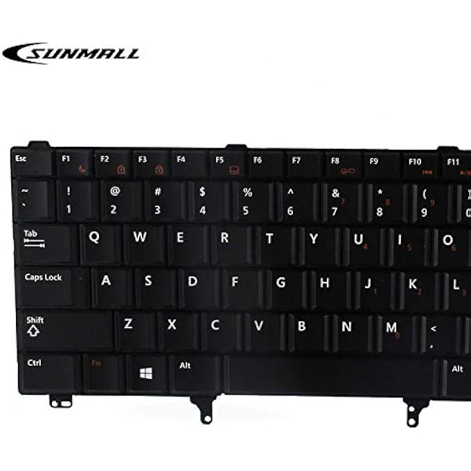 SUNMALL US LAYOUT REPLACEMENT KEYBOARD WITHOUT BACKLIT COMPATIBLE WITH DELL LATITUDE E5420 E5430 E6220 E6320 E6330 E6420 E6430 E6440 SERIES (WITHOUT POINTER STICK) - Image 3