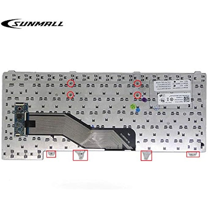SUNMALL US LAYOUT REPLACEMENT KEYBOARD WITHOUT BACKLIT COMPATIBLE WITH DELL LATITUDE E5420 E5430 E6220 E6320 E6330 E6420 E6430 E6440 SERIES (WITHOUT POINTER STICK) - Image 2