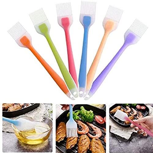 Baskety Silicone Basting Brush Set for Oil Butter Sauce & Baking | Heat Resistant Food Grade Pastry Brushes for Cooking BBQ Grilling – Random Color (Pack of 4) - Image 4