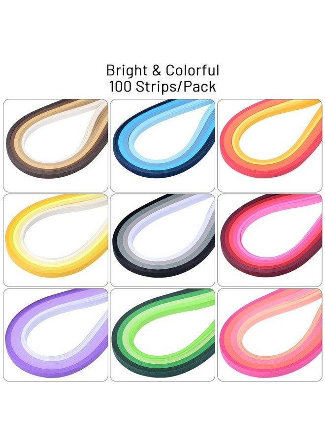 YURROAD 9 Pack 900 Strips Quilling Paper Kit 5Mm X 39Cm 36 Shades Of Colors Quilling Paper Arts And Craft Card Design Making Paper Flower Making  - Image 3