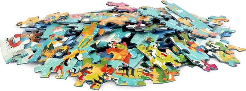 Boppi 150 Piece Round Jigsaw Puzzle - World Map - Image 5