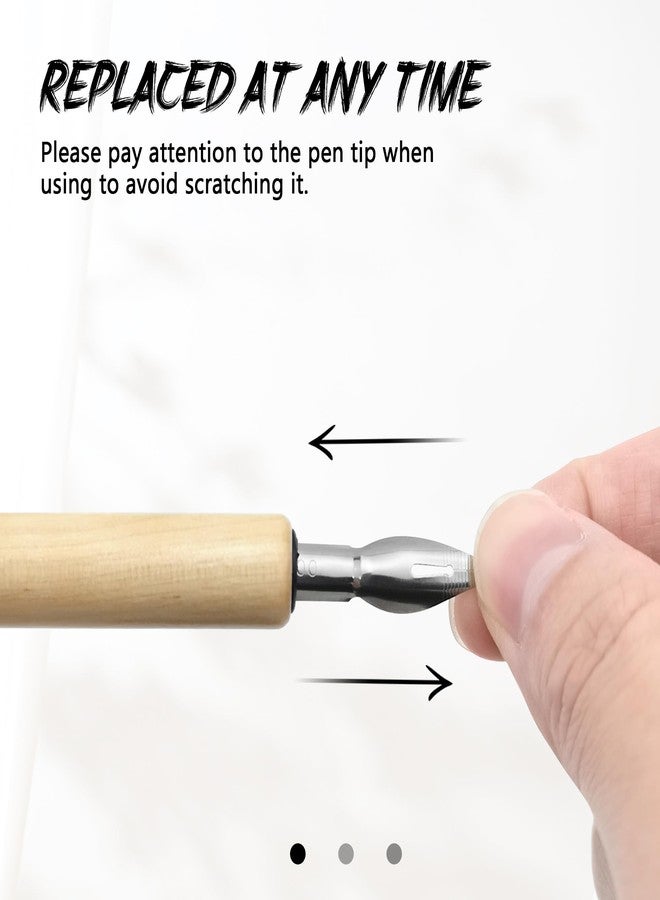 Quacc Comic Dip Pen Set, 2 Pen Holders and 10 Replacement Nibs, Wooden Calligraphy Holder with 5 Different Stainless Steel Nib for Writing, Painting, Signing - Image 3