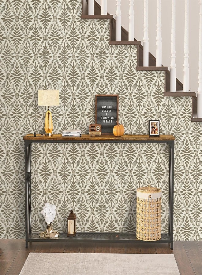 lenify Beige Peel and Stick Wallpaper Boho Contact Paper 16.9inch x 118.1inch Vintage Wallpaper Peel and Stick Self Adhesive Wall Paper Removable Waterproof for Bedroom Cabinet Decorative Vinyl - Image 3