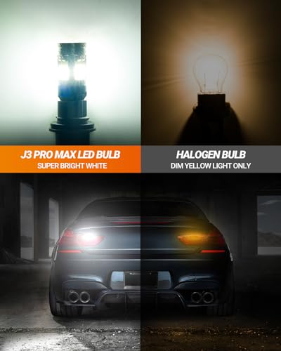 SEALIGHT 3157 LED Bulb LED Reverse Light Bulb Anti Hyper Flashing With Built in Resistor 3200LM Super Bright White for Backup Reverse and Tail Blinker Brake Light Plug N Play Pack of 2 - Image 3