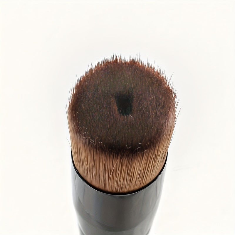 Professional Flat Top Foundation Brush Stippling Blending Makeup Tool Black Nylon Like Bristles For Liquid Cream Powder Foundations Concealer Loose Powder Applicator Daily Use - Image 5