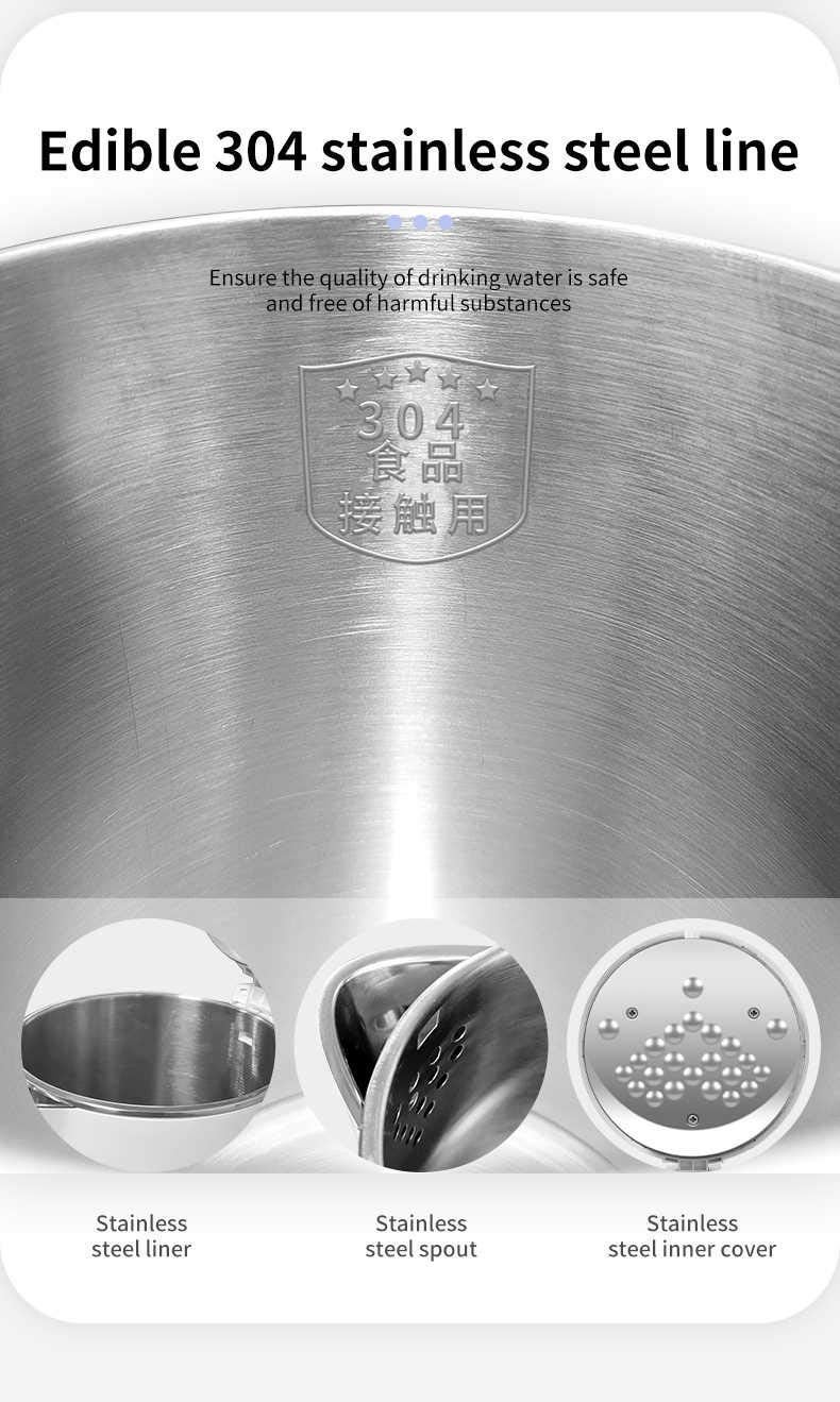 ARKIT 23L Electric Kettle Portable Double wall Stainless Steel Travel Hot Pot Heat Kettle Fast Boil Cool Perfect for Water Heater Boiler Coffee Tea Maker with Cordless Auto ShutOff - Image 5