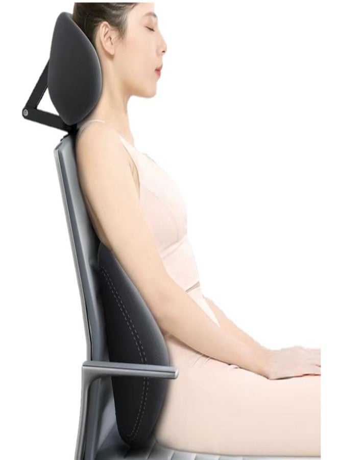 Memory Foam Headrest Attachment for Office Chair, Adjustable Lumbar Support Pillow, Elastic Sponge Head Pillow, Desk Chair Neck Support - Image 5