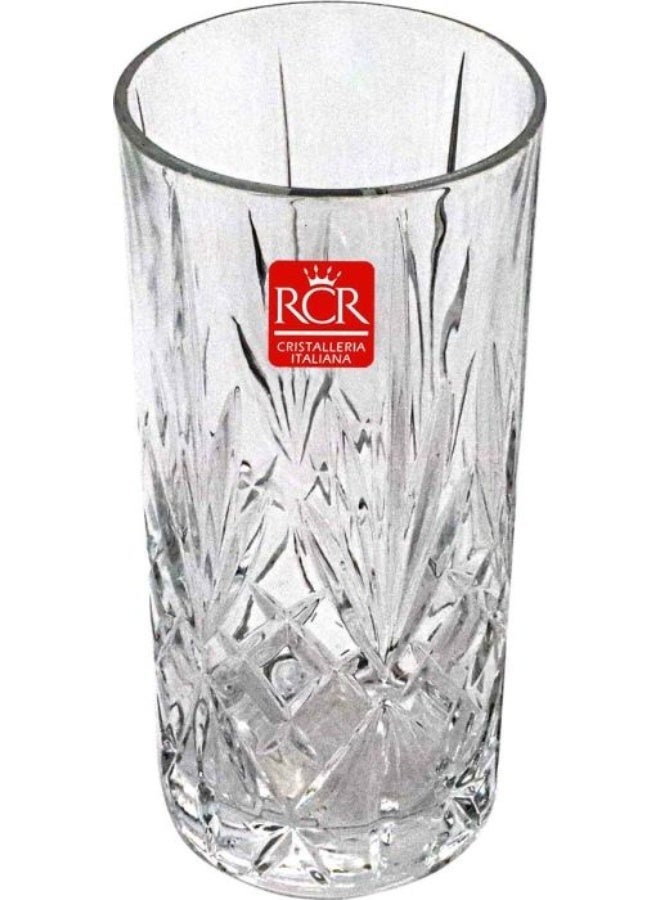 RCR Engraved Italian Crystal Water Glass Set – 6 Pieces