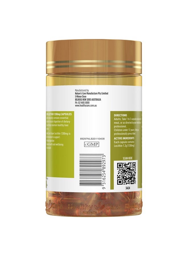 Healthy Care Lecithin 1200mg 100caps - Image 2