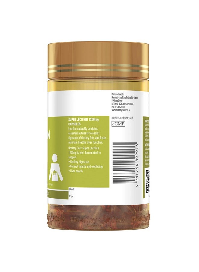 Healthy Care Lecithin 1200mg 100caps - Image 4