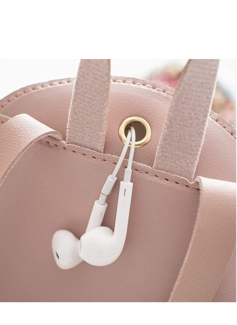 Cell Phone Purse Backpack Crossbody Bag Girls Trendy Smartphone Wallet Lightweight Pouch Bag Sweden simple style normcore Ultralight Travel lovely Waterproof Women Small Shoulder Bag Pink