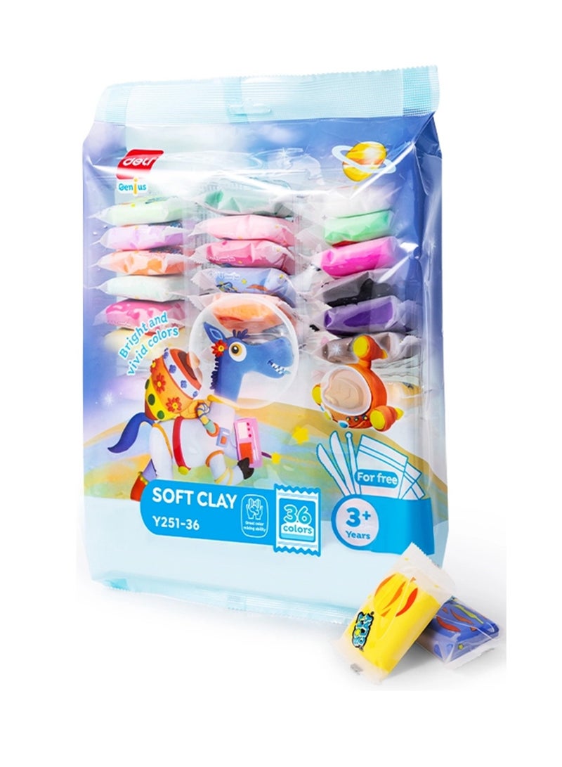 Deli 36-Piece Soft Clay For Art And Crafts Multicolour - Image 1