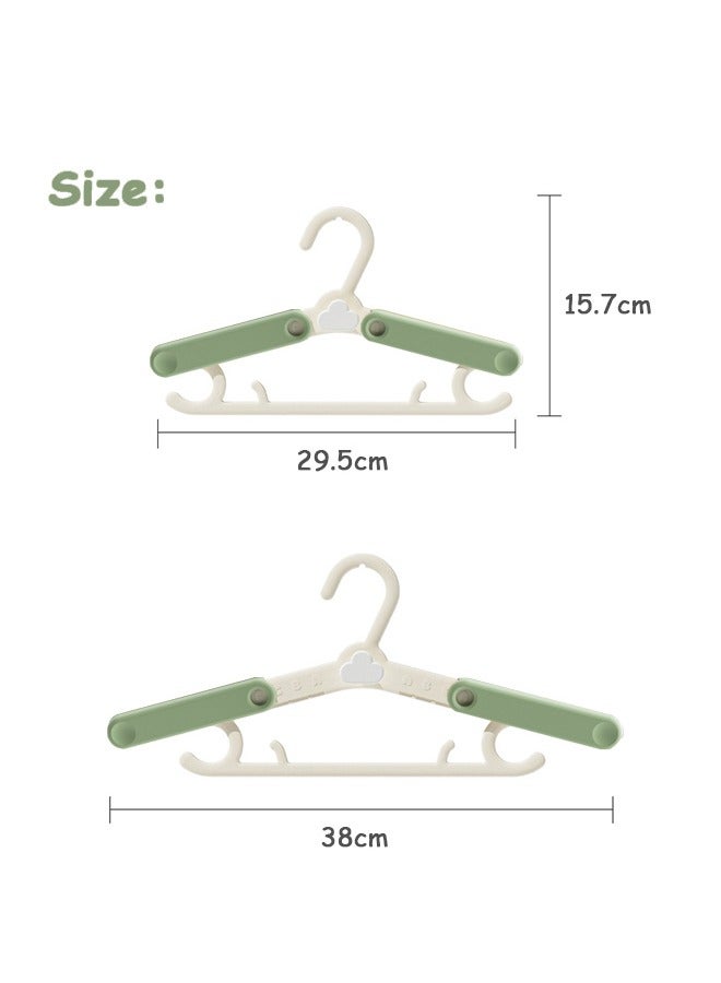 20 Pack Nursery Hangers,Adjustable Kid's Hangers,Non-Slip Hangers,Baby Clothes Hangers,Extendable & Stackable Kids Hangers for Newborn Baby Toddler Kids Child Clothes(Green) - Image 2