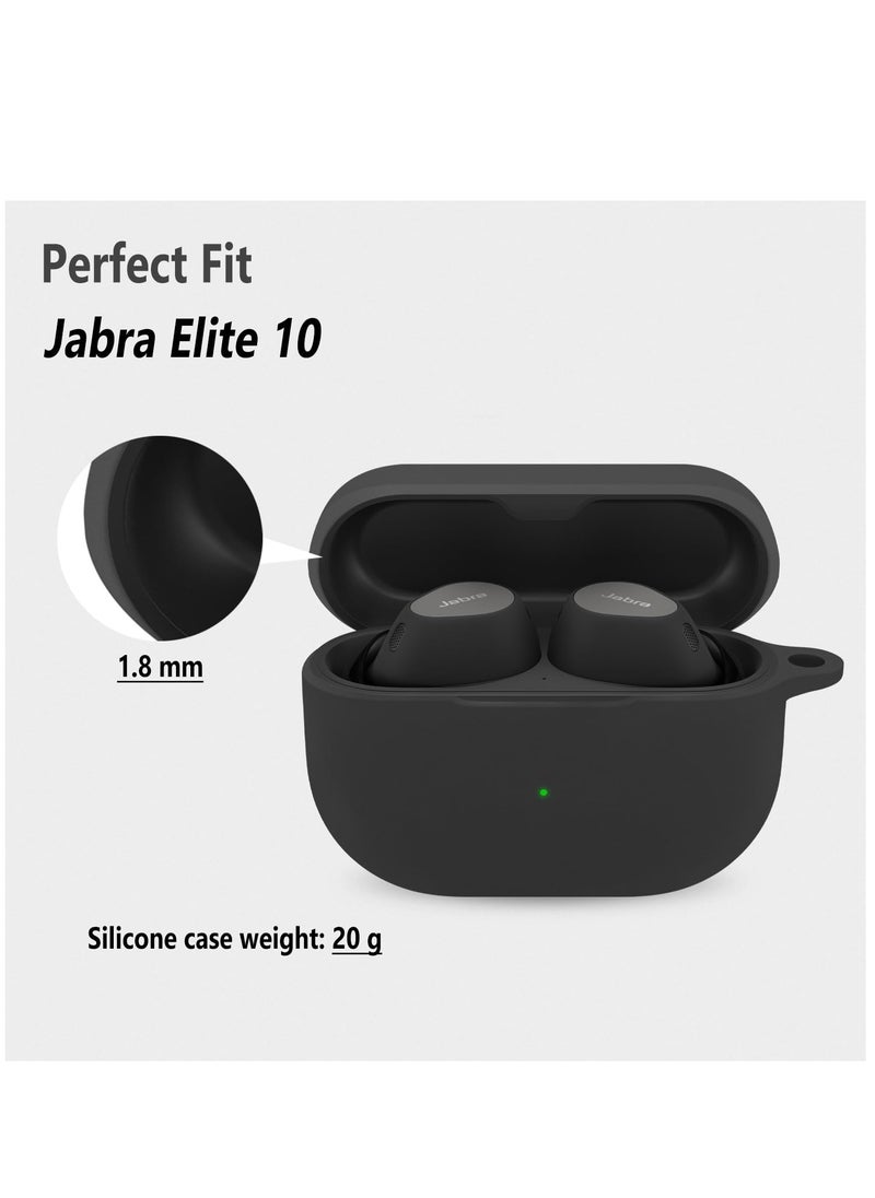 Generic - Silicone Case Compatible With Jabra Elite 10 - Protective Cover for Headphones (Black) - Image 1