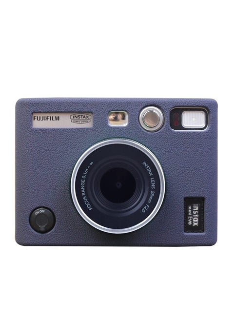Camera Case for Instax Mini EVO Silicone Protective Case Compatible with Fuji Instax Mini EVO Instant Camera Soft Rubber Lightweight Case (Blue)