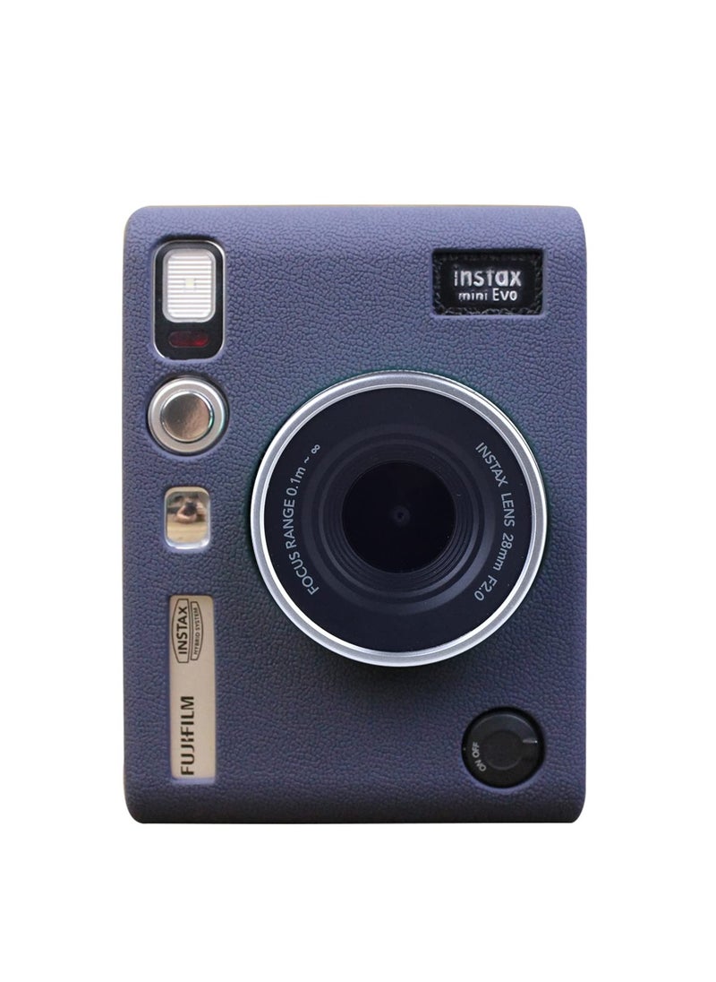Generic Camera Case for Instax Mini EVO Silicone Protective Case Compatible with Fuji Instax Mini EVO Instant Camera Soft Rubber Lightweight Case (Blue)  - Image 2