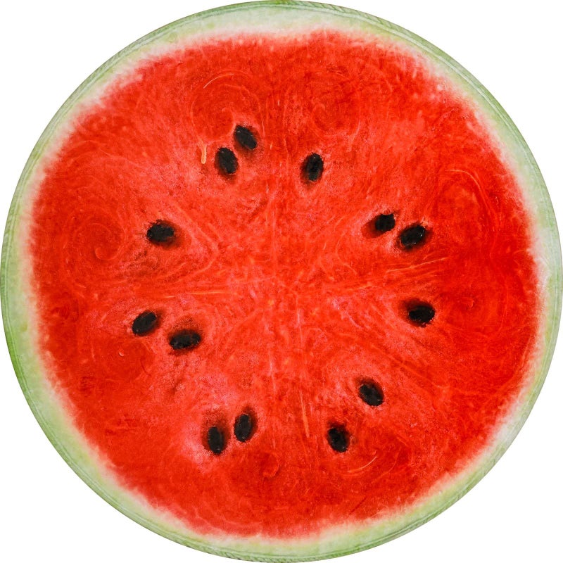 Vessia Watermelon Printed Throw Blanket 60 inches Realistic Funny Round Food Blanket for Adults and Kids 300GSM Novelty Fruits Throw for Couch Sofa Bed Fun Home Decor for All Seasons
