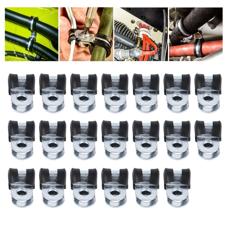 304 Stainless Steel Cable Clamps Sturdy Corrosion Resistant Reusable R Type Hoop Pipe Clamp10mm - Image 5