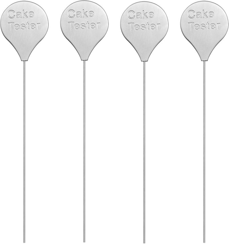 Omesata Cake Tester for Baking, 4 Packs Cake Testers for Baking Doneness and Reusable Cake Testing Stick 7.9 in Stainless Steel Skewer - Image 1