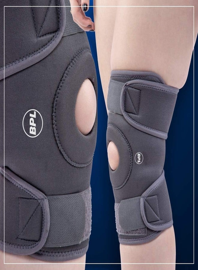 BPL Medical Technologies OrthoCare Knee Wrap Premium Knee Support Open Patella, Breathable Knee Cap Brace for Arthritis, Pain Relief, Sports for Men & Women - Grey - XL - Image 3