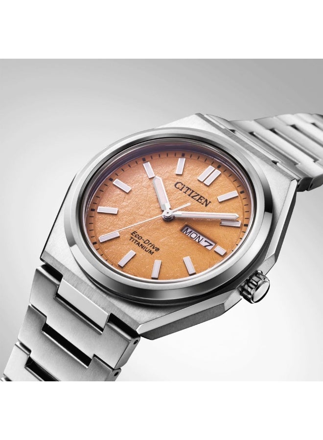 Citizen Men's Analogue Japanese Quartz Watch with Titanium Strap AW0130-85ZE - Image 4