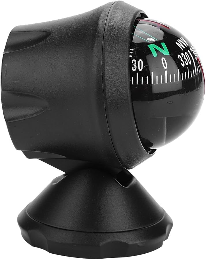 Adjustable Pivoting Ball Compass for Car Boat Truck Caravan Marine Navigation - Image 1