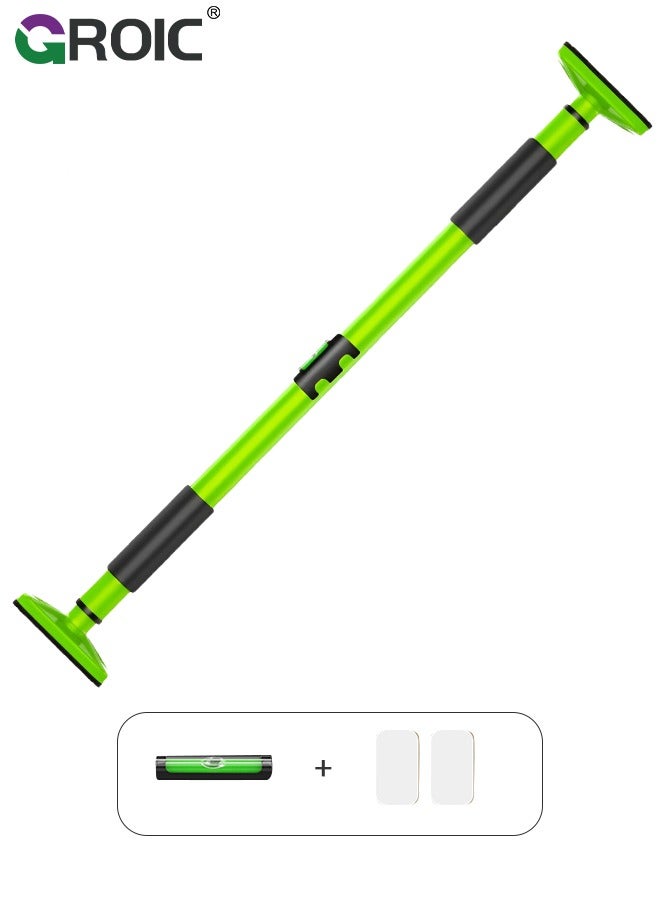 Tough Ape Doorway Pull Up Bar - Home Gym and Indoor Fitness Equipment - Foam Grip Pads, Heavy Duty Steel - Upper Body Strength Exercise Pullups Chin ups - 25-39 Inch Doorway Size, 400LBs Max Weight (Green)